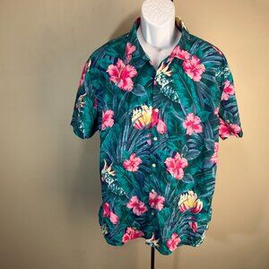 Bonobos Men's green, pink & yellow Mint Condition s/s shirt XXL